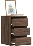 Vidaxl Corner Chest Of Drawers Brown Oak 40x41x58 Cm Engineered Wood