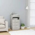 Sideboard Mit Schubladen Betongrau 40x50x76 Cm Holzwerkstoff Vidaxl