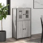 Highboard Grau Sonoma 62x32x106,5 Cm Holzwerkstoff Vidaxl