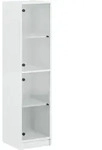 Highboard Mit Glast&uuml;ren Wei&szlig; 35x37x142 Cm - Vidaxl