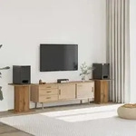 Vidaxl Speaker Stands 2 Pcs Artisian Oak 30x30x60 Cm Engineered Wood