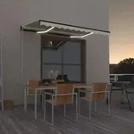 Markise Manuell Einziehbar Mit Led 350x250 Cm Creme - Vidaxl