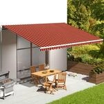 Markisenbespannung Orange Und Braun 6x3,5 M Vidaxl