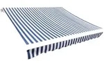 Markisenbespannung Canvas Blau & Wei&szlig; 350x250 Cm Vidaxl
