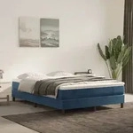 Taschenfederkernmatratze Dunkelblau 140x190x20 Cm Samt Vidaxl