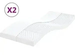 Vidaxl - Schaumstoffmatratzen 2 Stk. 90x200 Cm 7-zonen H&auml;rtegrad 20 Ild