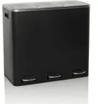Abfallsammler / M&uuml;lltrennsystem Clean 9 - 54l (3x18l) Stahl Schwarz Hjh Office