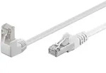 Cat 5e Patchkabel 1x 90&deg; Gewinkelt, F/utp, Wei&szlig;, Kupferkaschierter...