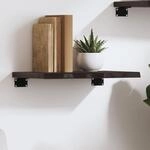Vidaxl - Wandregal Dunkelbraun 40x20x2 Cm Massivholz Eiche Behandelt