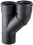 Geberit Parallelabzweig Silent-pp 45 Grad, 110mm, Pp-md, Schwarz, 390557141