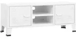 Vidaxl - Tv-schrank Industrie-stil Wei&szlig; 105x35x42 Cm Metall