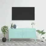 Tv-schrank Minzgr&uuml;n 105x35x50 Cm Stahl - Vidaxl