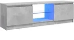 Vidaxl - Tv-schrank Mit Led-leuchten Betongrau 120x30x36 Cm