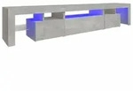 Tv-schrank Mit Led-leuchten Betongrau 215x36,5x40 Cm Vidaxl