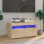 Vidaxl - Tv-schrank Mit Led-leuchten Sonoma-eiche 75x35x40 Cm