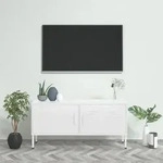 Tv-schrank Wei&szlig; 105x35x50 Cm Stahl - Vidaxl