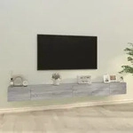 3-tlg. Tv-schrank-set Grau Sonoma Holzwerkstoff - Vidaxl