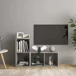 Vidaxl - Tv-schr&auml;nke 2 Stk. Betongrau 72x35x36,5 Cm Holzwerkstoff