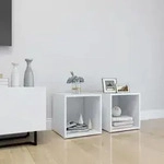 Vidaxl - Tv-schr&auml;nke 2 Stk. Wei&szlig; 37x35x37 Cm Holzwerkstoff