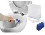 Wc Rand Reiniger B&uuml;rste Toiletten Reinigung Mit Box Wand Halterung Bad - Weiss...