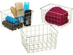 Drahtkorb 3er Set, Rechteckig, Gitterkorb Zur Aufbewahrung, Hbt: 15,5 X 28 X 20 Cm,
