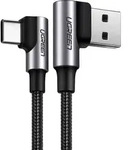 Ugreen Abgewinkeltes Usb-kabel - Usb Typ C Quick Charge 3.0 Qc3.0 3 A 1 M Grau (us176