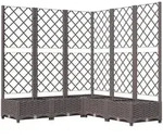 Pflanzk&uuml;bel Mit Rankgitter Braun 120x120x121,5 Cm Pp - Vidaxl