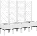 Pflanzk&uuml;bel Mit Rankgitter Wei&szlig; 160x40x142 Cm Pp Vidaxl