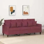 3-sitzer-sofa Weinrot 180 Cm Stoff Vidaxl