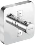 Kludi - Push Up-thermostatarm. Mit Drucktaste F&uuml;r 2 Verb., Soft Edge Chrom