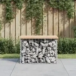 Vidaxl - Gartenbank Aus Gabionen 63x44x42 Cm Massivholz Kiefer