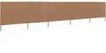 5-teiliges Windschutzgewebe 600 X 120 Cm Taupe Vidaxl