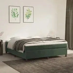Bettgestell Ohne Matratze Dunkelgr&uuml;n 160x200 Cm Samt Vidaxl