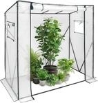 Foliengew&auml;chshaus Treibhaus Gartenhaus Pe Halbtransparent 200x77x146/169 Cm Wei&szlig; -