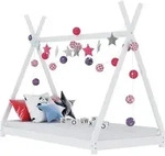 Vidaxl Kids Bed Frame White Solid Pine Wood 90x200 Cm