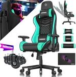 Kesser&reg; Gaming-stuhl, Ergonomisch, 150 Kg - Schwarz / T&uuml;rkis
