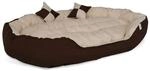 Lionto 4-in-1 Katzenbett Aus Oxfordgewebe, Gr&ouml;&szlig;e (m) 85x70 Cm, Braun/beige