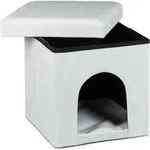 Relaxdays - Hundebox Sitzhocker, Hxbxt:38x38x38cm, Stabil, Tierh&ouml;hle F&uuml;r