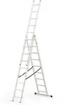 Drabest Aluminium-haushaltsleiter 3-teilig, 150 Kg 9 Stufen