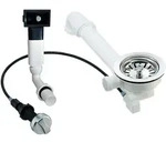 K&uuml;chensp&uuml;len Ablauf-set - Drehexcenter 3 1/2 Zoll / 114 Mm, Siebkorbventil,