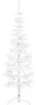 K&uuml;nstlicher Halb-weihnachtsbaum Mit St&auml;nder Schlank Wei&szlig; 180 Cm Vidaxl
