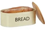 2 X Brotkasten Retro Xl, Mit Bambusdeckel, Runde Brotbox Mit Schriftzug Bread, Hbt:
