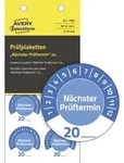 Avery-zweckform 7906 Pr&uuml;fplakette 20xx Blau (&oslash;) 30 Mm 30 Mm 80 St.