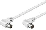 Goobay Antennenanschlusskabel Gewinkelt, 1,5m, Wei&szlig;, 70 Db