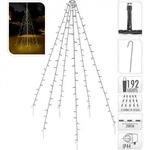 Ecd Germany Fahnenmast Lichterkette, 6 Str&auml;nge &Agrave; 2,08 Meter Mit 192 Led In