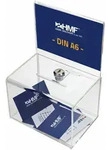 Hmf - 46912 Spendenbox Acryl Din A6 Blatteinschub, 11 X 11 X 15,5 Cm
