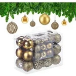 Relaxdays - Weihnachtskugeln Im 50er Set, Glitzernde, Matte & Gl&auml;nzende