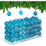 Relaxdays - Weihnachtskugeln Im 96er Set, Glitzernde, Matte & Gl&auml;nzende Baumkugeln,