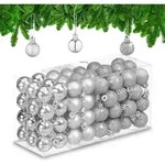 Relaxdays - Weihnachtskugeln Im 96er Set, Glitzernde, Matte & Gl&auml;nzende Baumkugeln,