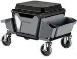 Rollsitz 53 X 38 X 38 Cm Bis 120 Kg, Werkstatthocker Mit Rollen, Rollhocker Mit